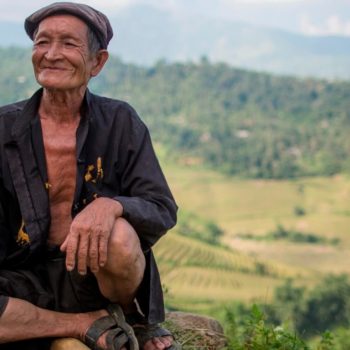 Black Hmong minority old man